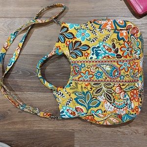 Vintage Vera Bradley Cassidy in Provencal Yellow Floral Green Purse Bag EUC